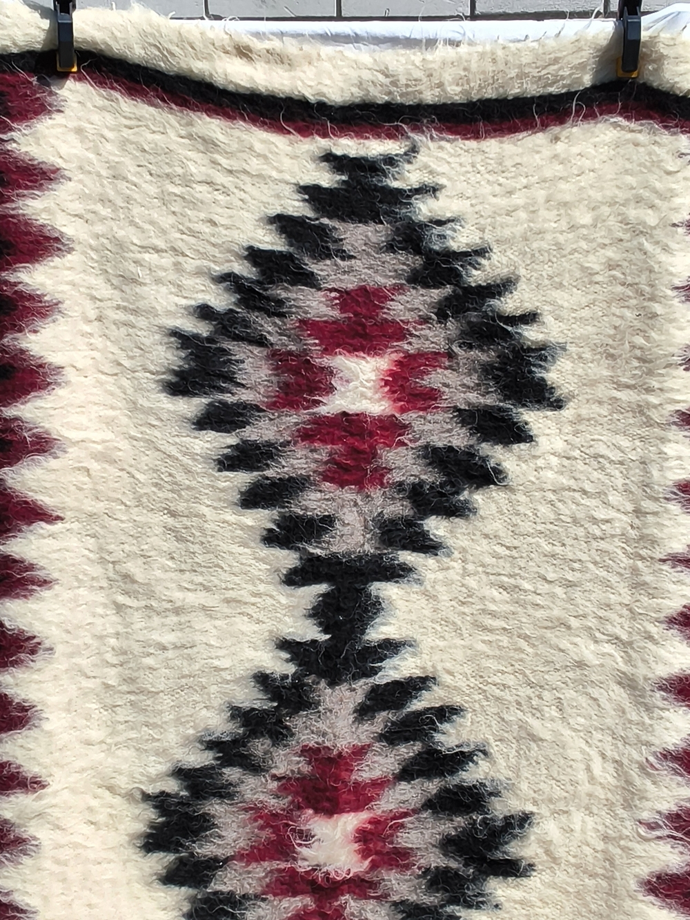 Vintage Handmade Hutsul Lizhnyk 100% Sheep Wool Blanket/Rug - Picture 2 of 16
